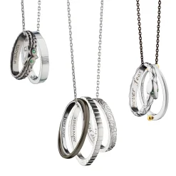I Love You More Engraved Poesy Ring Necklace