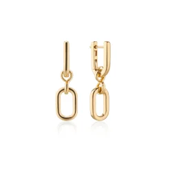 Infinity 18K Gold Drop Earrings