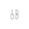 Infinity Pave Sapphire Drop Earrings