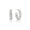 Infinity Sterling Silver Hoop Earrings