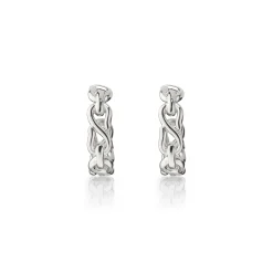 Infinity Sterling Silver Hoop Earrings