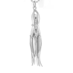 Intuition Octopus Sterling Silver Charm Necklace