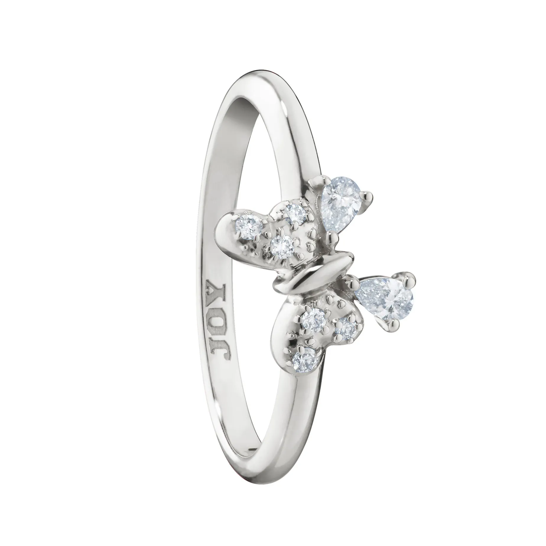 “Joy” Sterling Silver Butterfly Stackable Ring