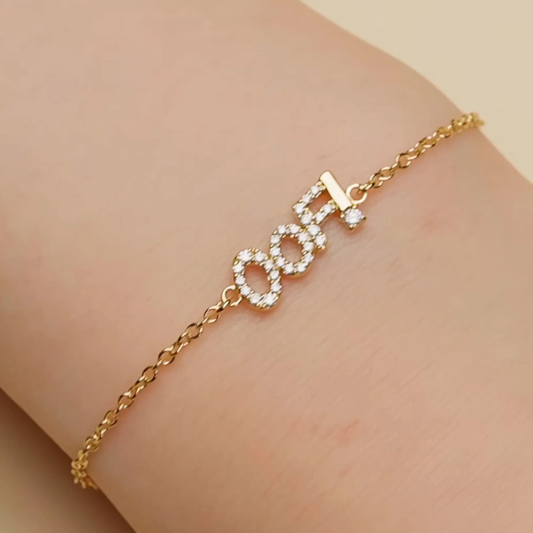 18K Gold and Diamond “OOF” Bracelet