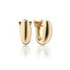 18K Gold Midi Perseverance Huggie Earrings