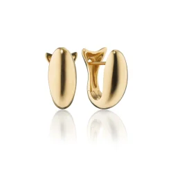 18K Gold Midi Perseverance Huggie Earrings