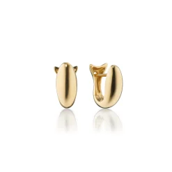 18K Gold Small Perseverance Huggie Earrings