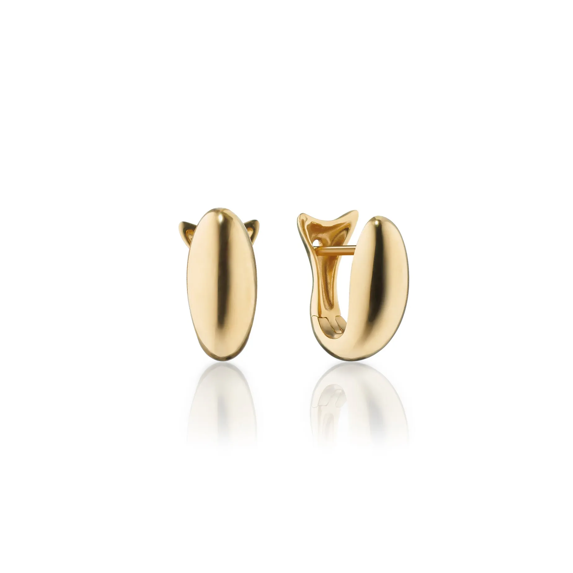 18K Gold Small Perseverance Huggie Earrings