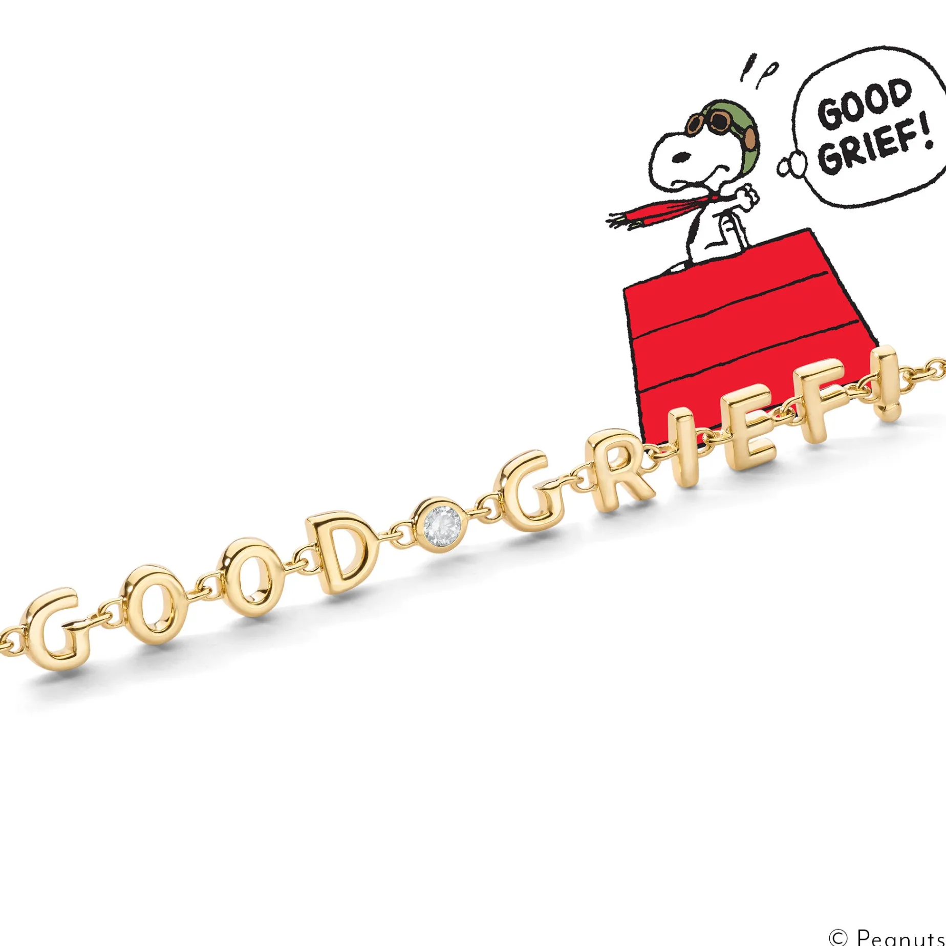 18K Yellow Gold “GOOD GRIEF” Bracelet