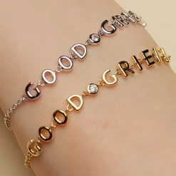 18K Yellow Gold “GOOD GRIEF” Bracelet