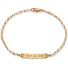 18K Yellow Gold "I Love You More" Petite Poesy Bracelet