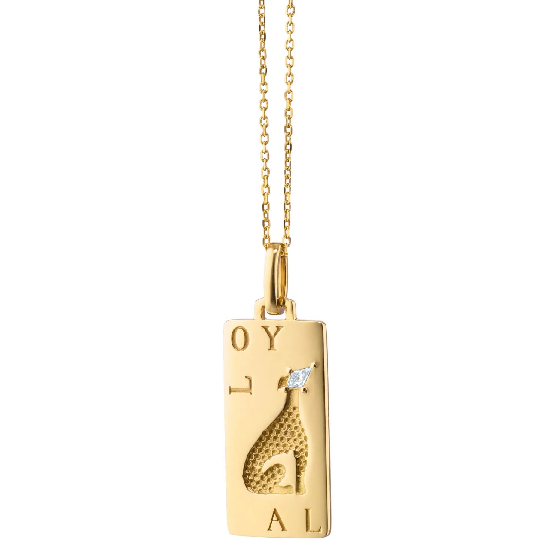 Loyal Dog 18K Gold Intaglio Charm