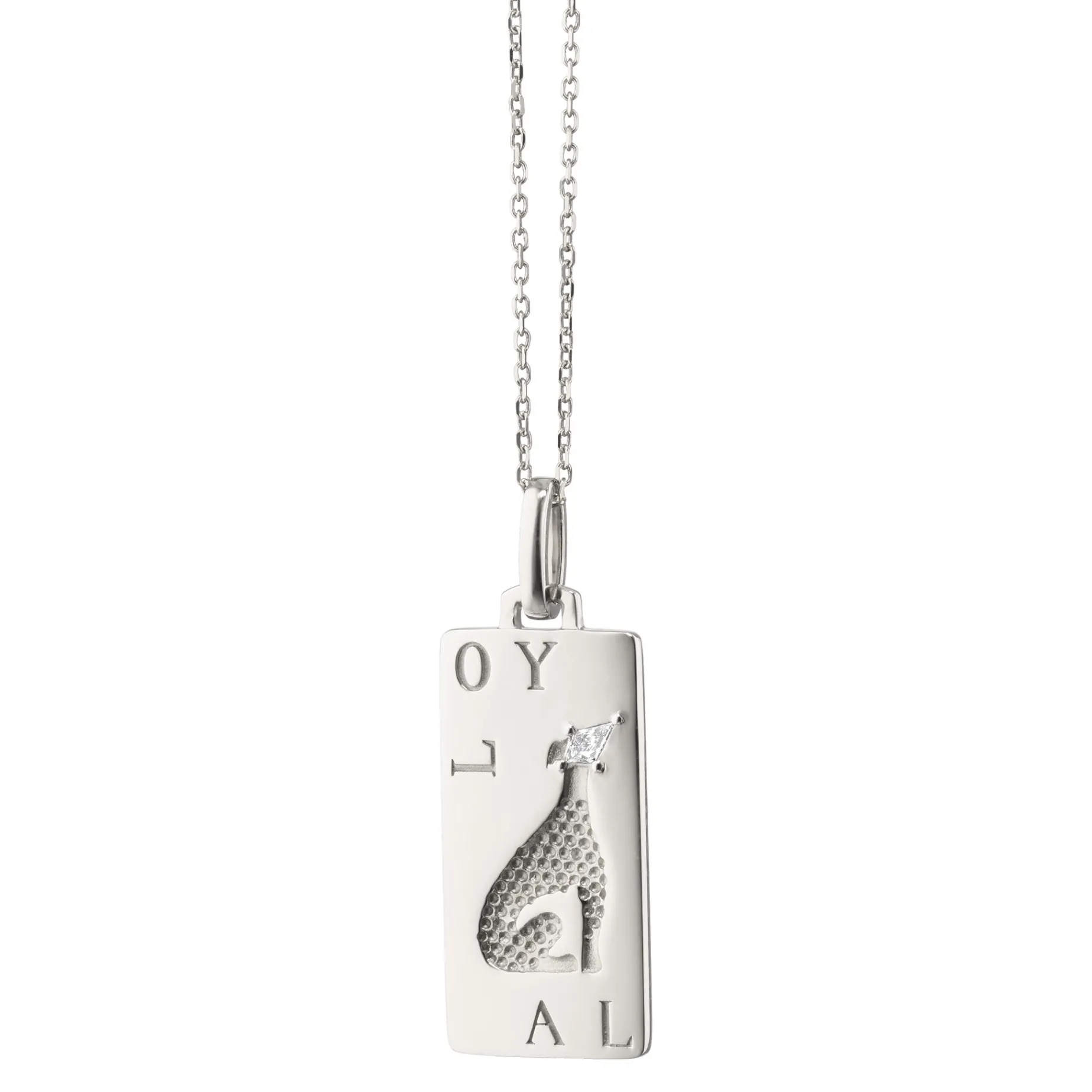 “Loyal” Dog Sterling Silver Intaglio Charm