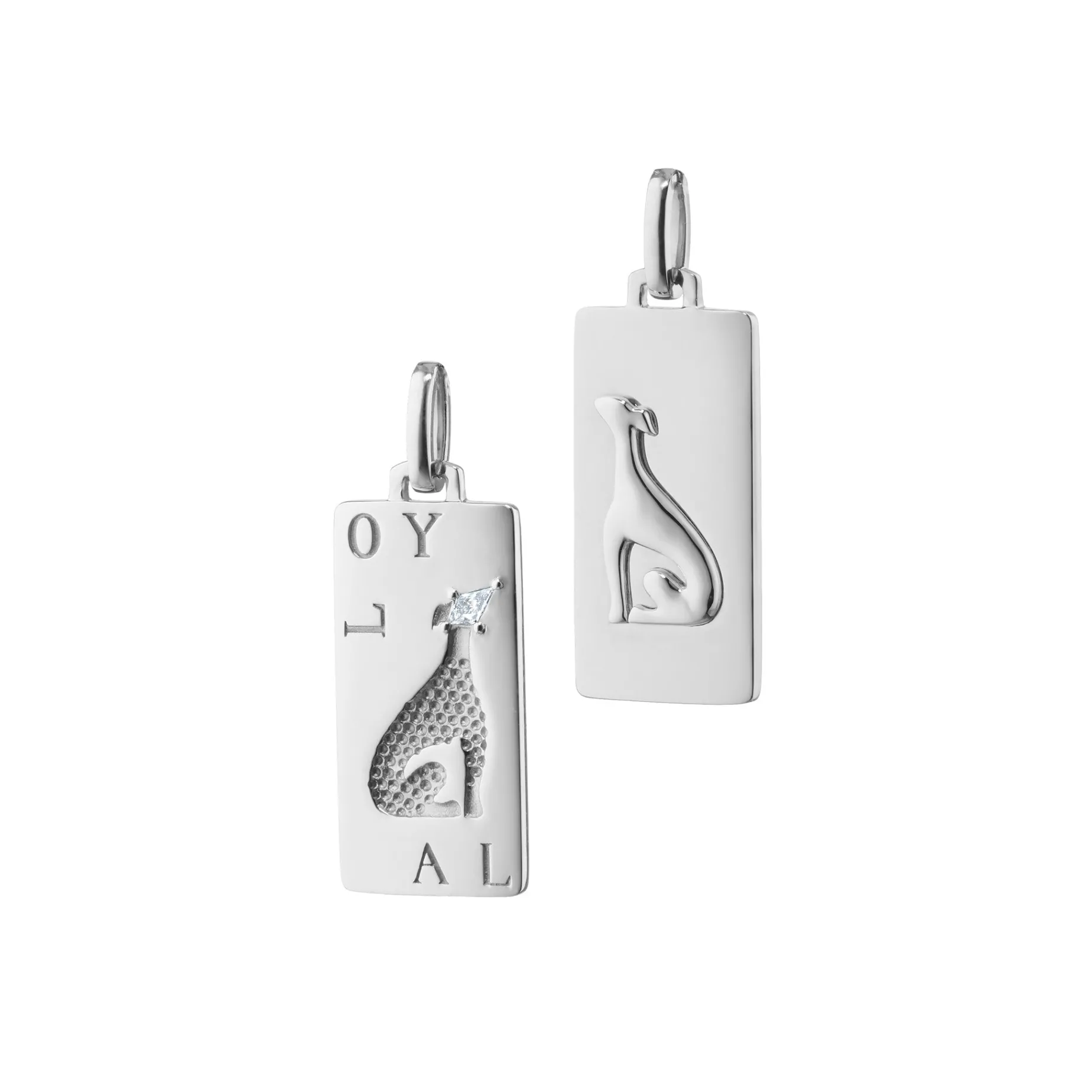 “Loyal” Dog Sterling Silver Intaglio Charm