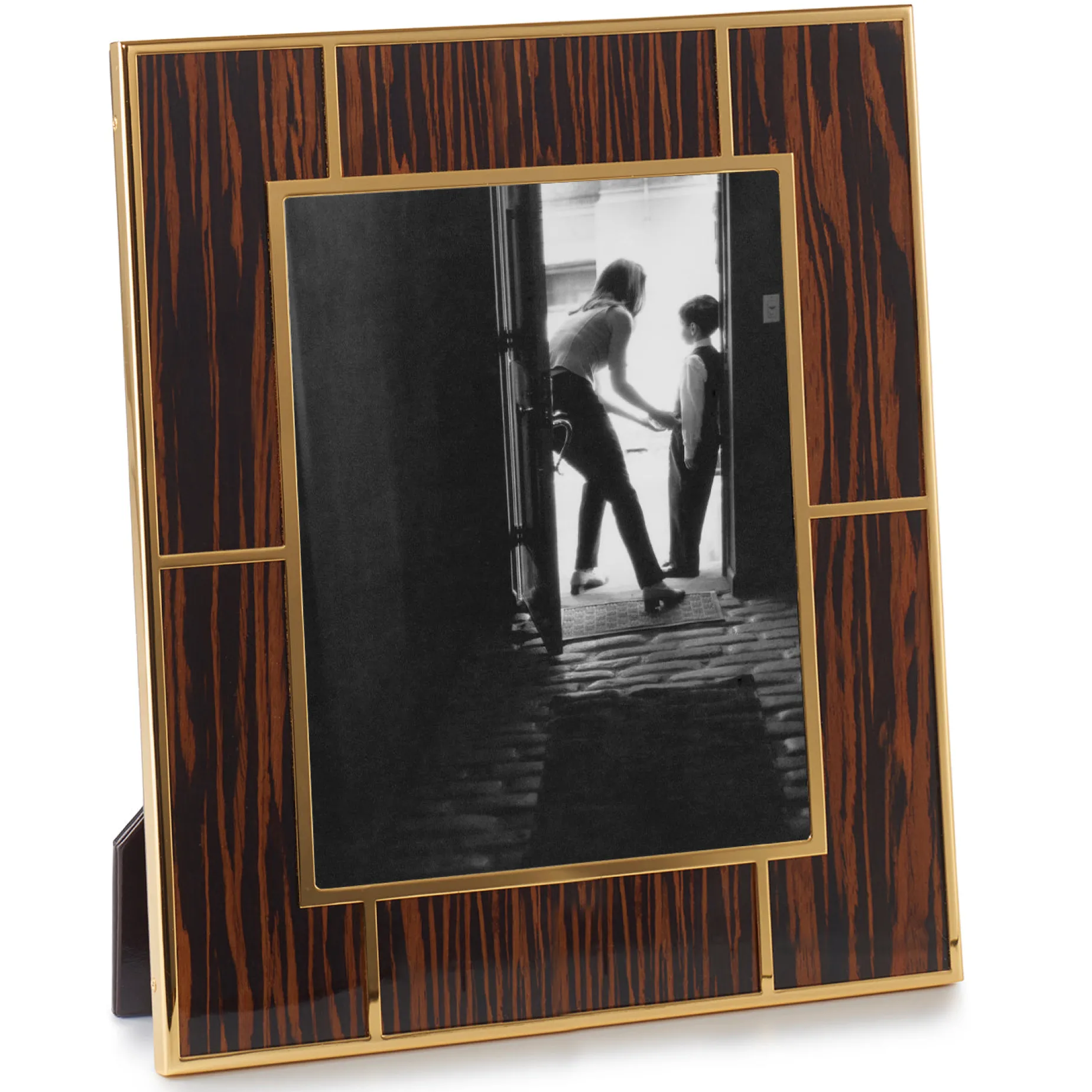 Macassar Wood & 24K Gold Plated Photo Frame