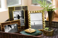 Macassar Wood & 24K Gold Plated Photo Frame