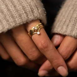 Manifest Star Poesy Stackable Ring