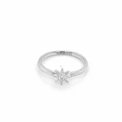 Manifest Star Poesy Sterling Silver Stackable Ring