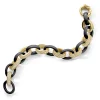 Marilyn Black Ceramic and Pave Diamond Link Bracelet