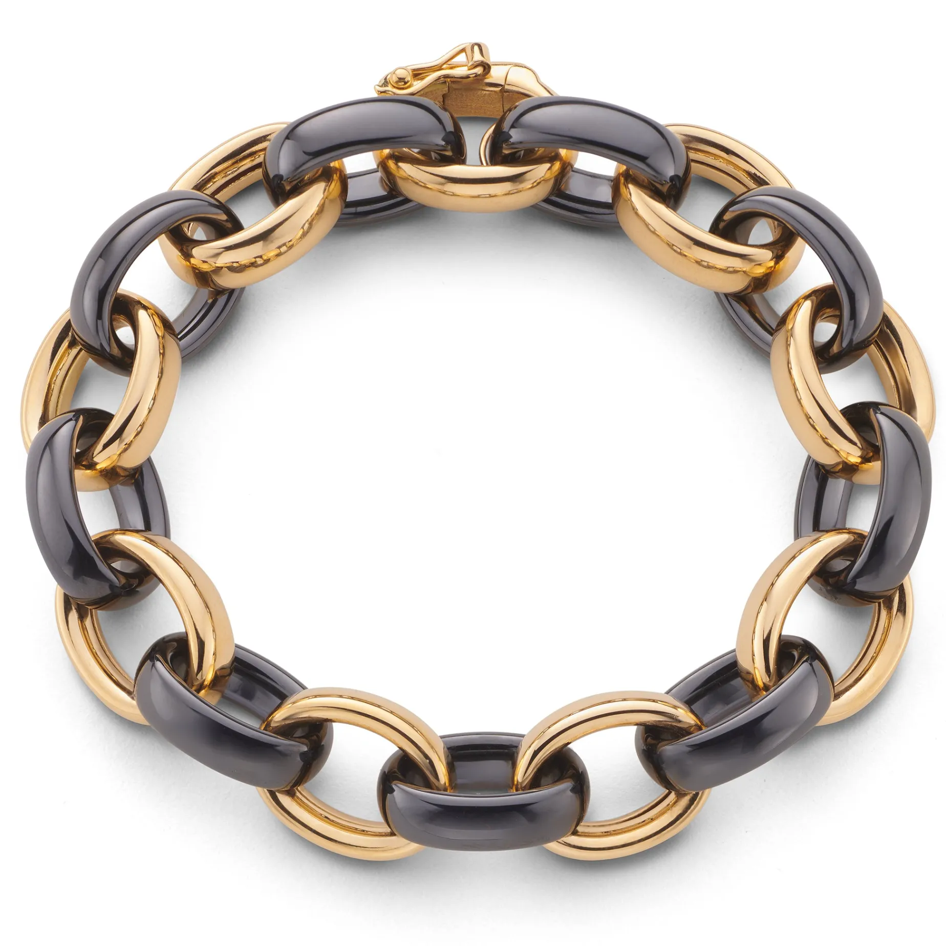 Marilyn Black Ceramic Link Bracelet