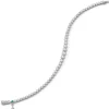 Midi Graduated Round Bezel Set Diamond 18K White Gold Tennis Bracelet
