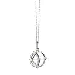 Mini "Apollo" Sterling Silver Charm with Sapphires - Strength