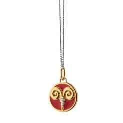 Mini "Aries" Enamel Vermeil Charm