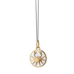 Mini "Cancer" Enamel Vermeil Charm