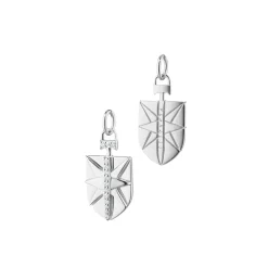 Mini Fearless Shield with White Sapphire