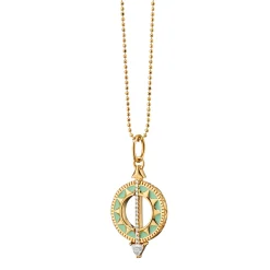 Mini Green Enamel Sundial - Time is Precious