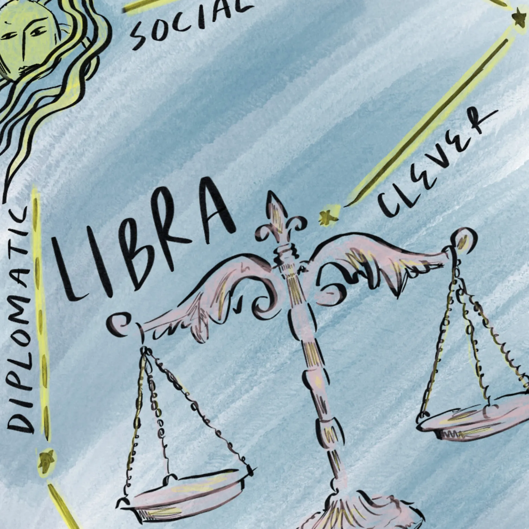 Mini "Libra" Enamel Vermeil Charm