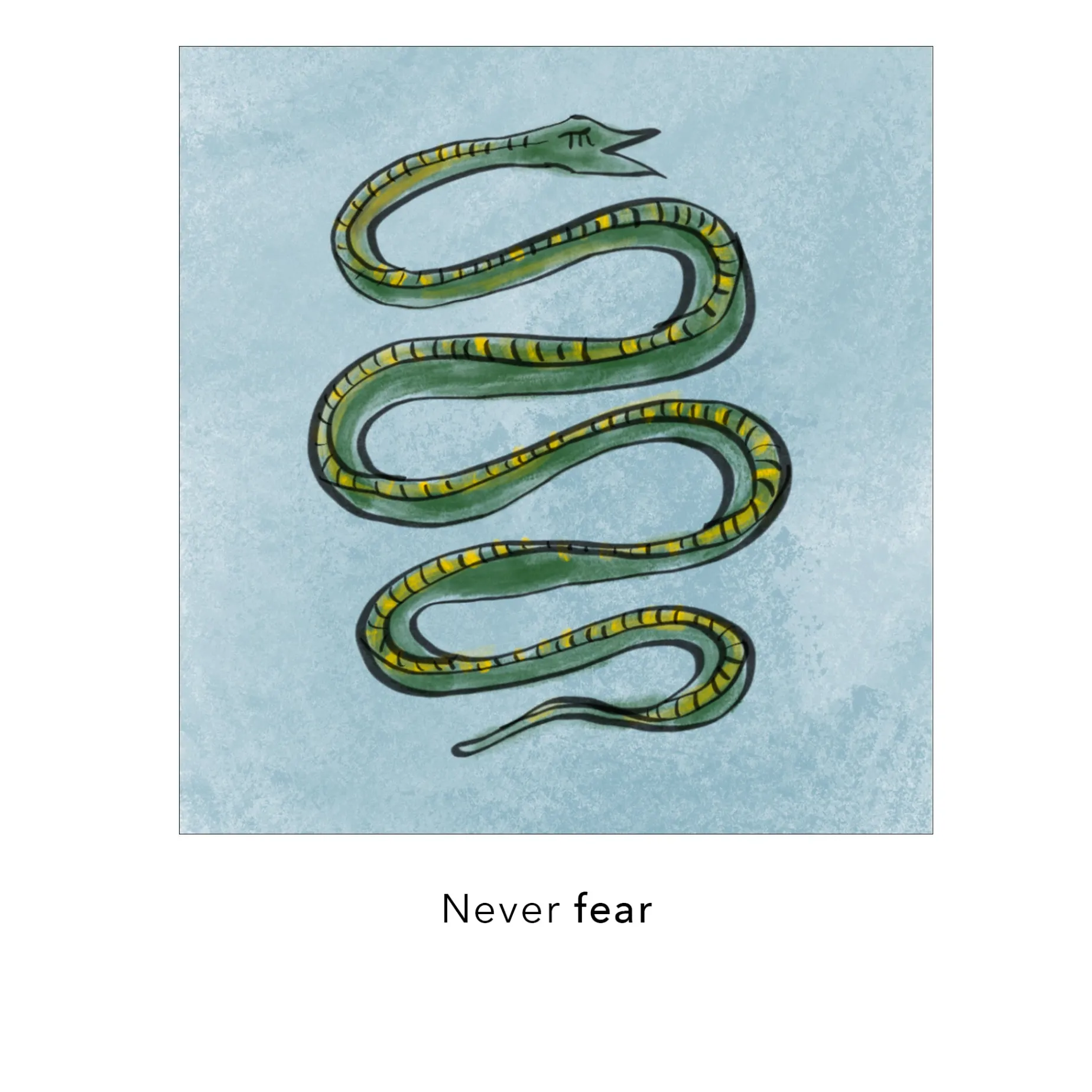 Mini "Never Fear" Snake Medallion