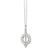 Mini Sterling Silver White Enamel Sundial Charm - Time is Precious