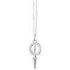 Mini “True North” Compass Key with White Sapphires