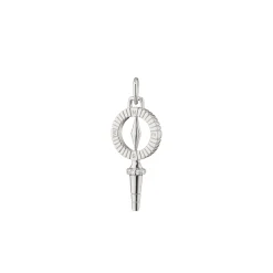 Mini “True North” Compass Key with White Sapphires