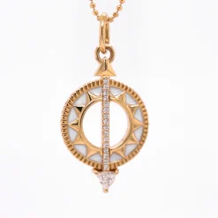 Mini White Enamel Sundial - Time is Precious