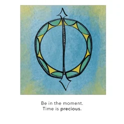 Mini White Enamel Sundial - Time is Precious