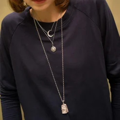Moonstone Midi Crescent Moon Necklace