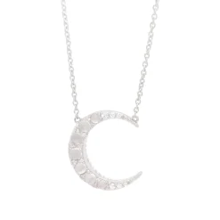 Moonstone Midi Crescent Moon Necklace