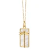 Mother of Pearl Dragonfly 18K Gold Medallion