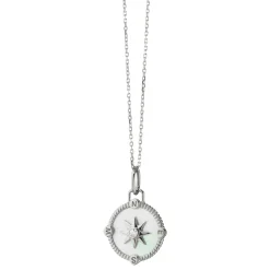 Mother of Pearl Mini "Adventure" Compass Charm