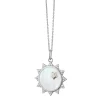 Mother of Pearl Sapphire "Happiness" Sun Charm Necklace