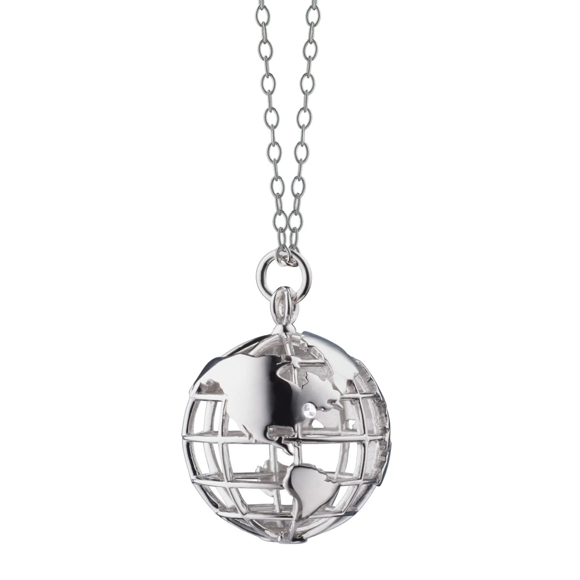 My Earth NYC Sterling Silver Charm Necklace