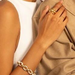Never Fear Snake Poesy Slim 18K Gold Stackable Ring