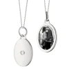 Oval Half Locket with Sapphire