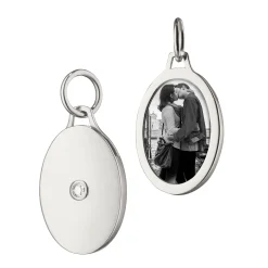 Oval Half Locket with Sapphire