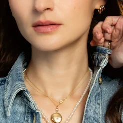 Pavé and Baguette Diamond Mini Clover “Luck” Necklace