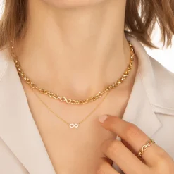 Pave Diamond Infinity Necklace