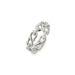 Pave Sapphire Infinity Stackable Ring