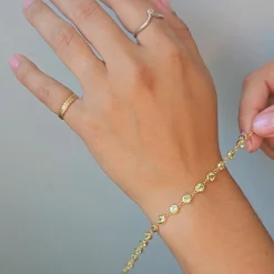 Peridot Tennis Bracelet in 18K Gold